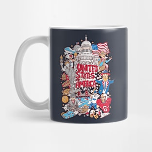 welcome to united states of america illustration Mug